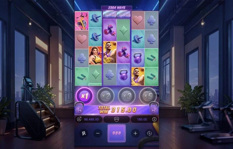 Mighty Mania – konačni ekran sesije sa ukupnim dobitkom
